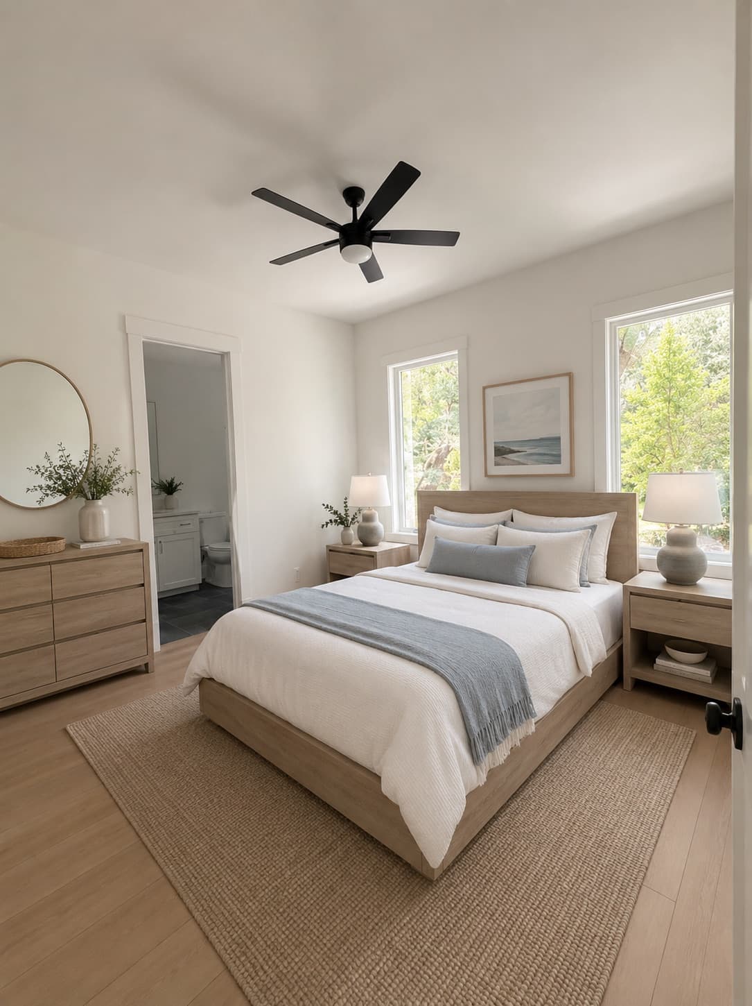 Queen bedroom at 16 Indigo Lane with a private ensuite bathroom